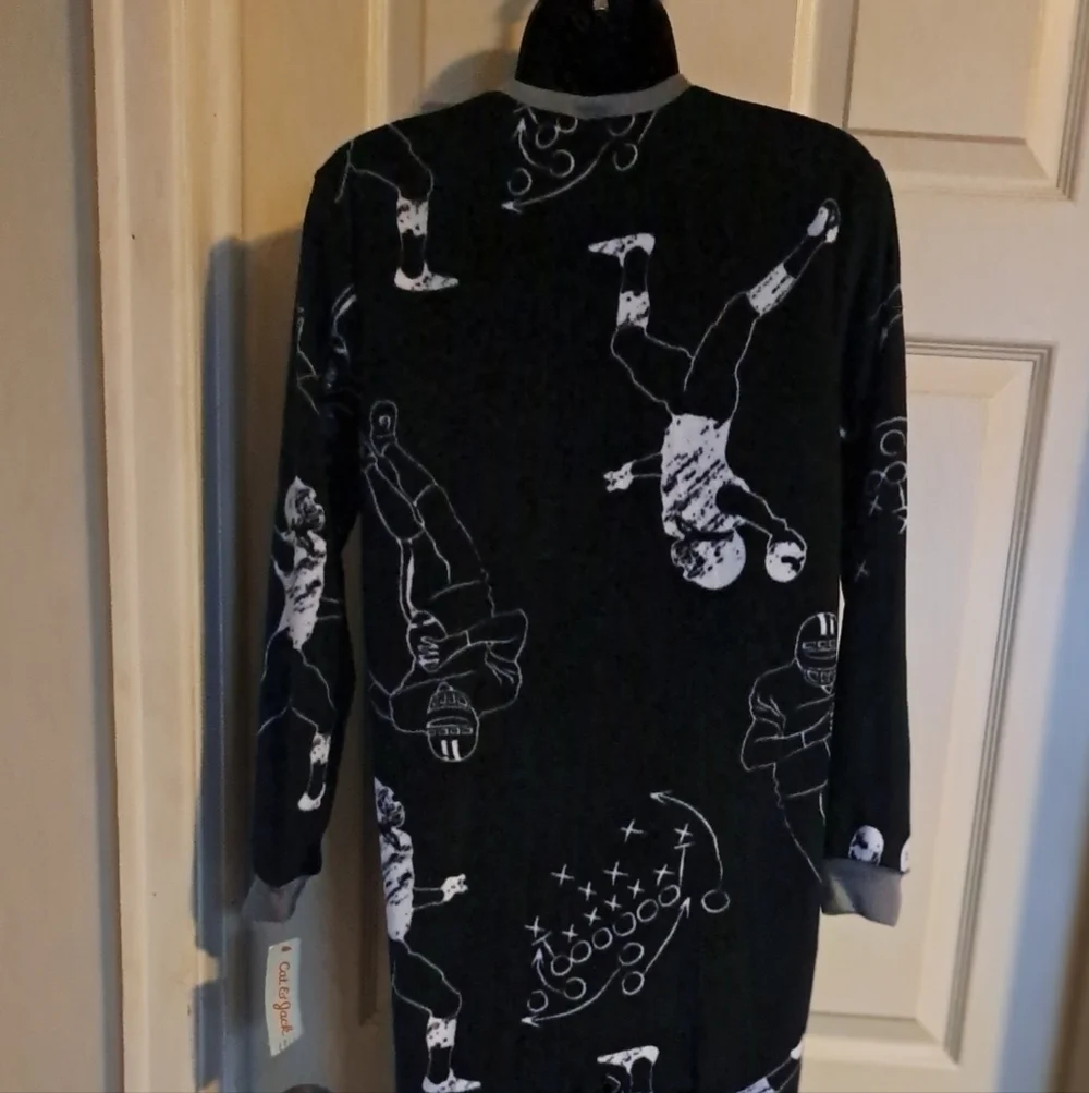 Cat&jack one Piece  NWT football night suit  youth large